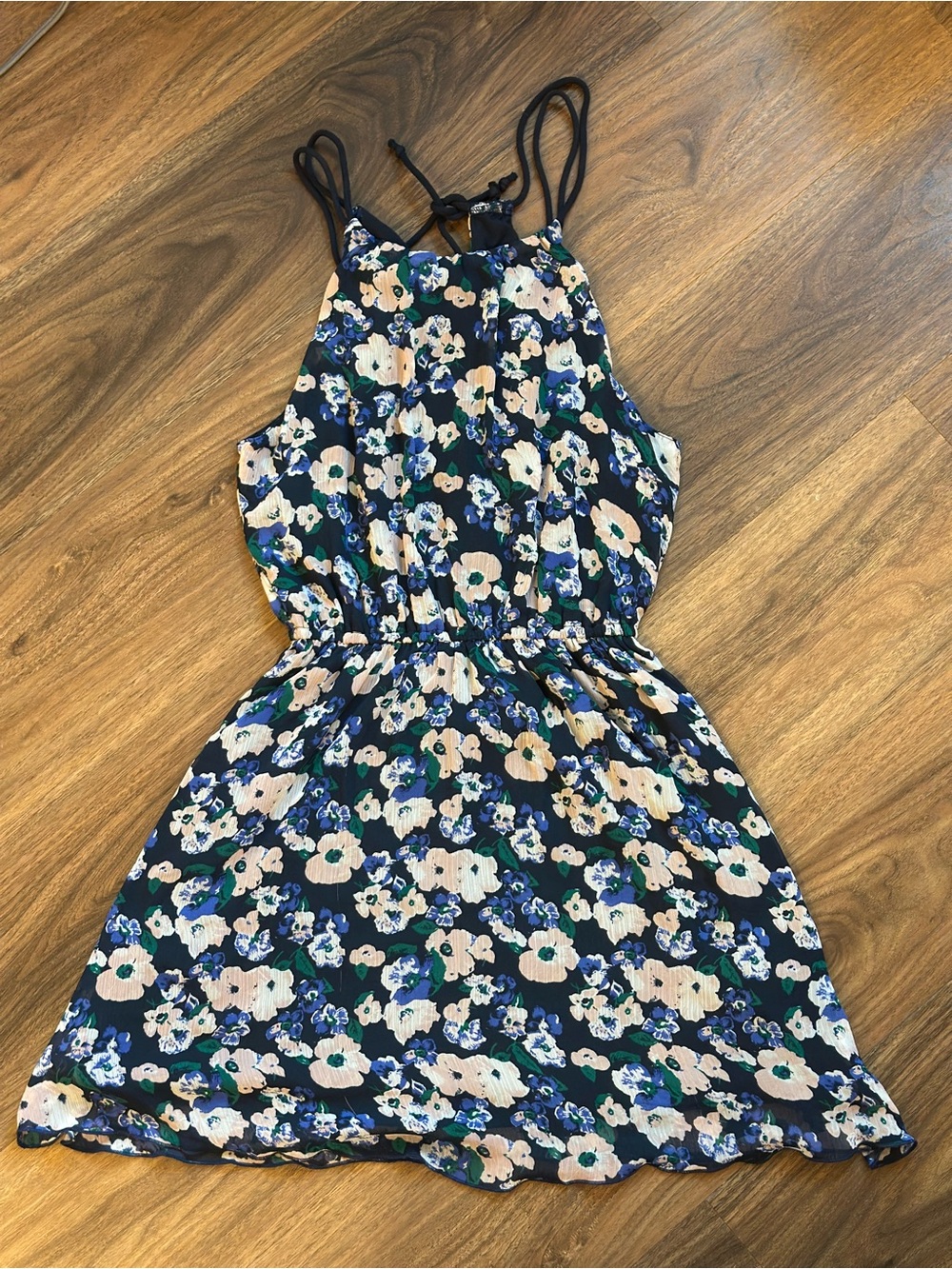 Abercrombie and Fitch Floral Navy Halter Sundress - Women
